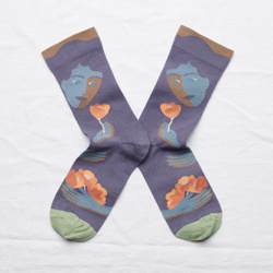 Kolorowe Skarpety Bonne Maison - Visage Nocturne