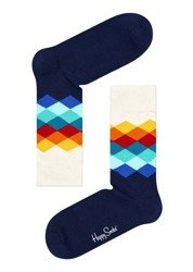 Skarpety Happy Socks - Faded Diamond Navy Blue
